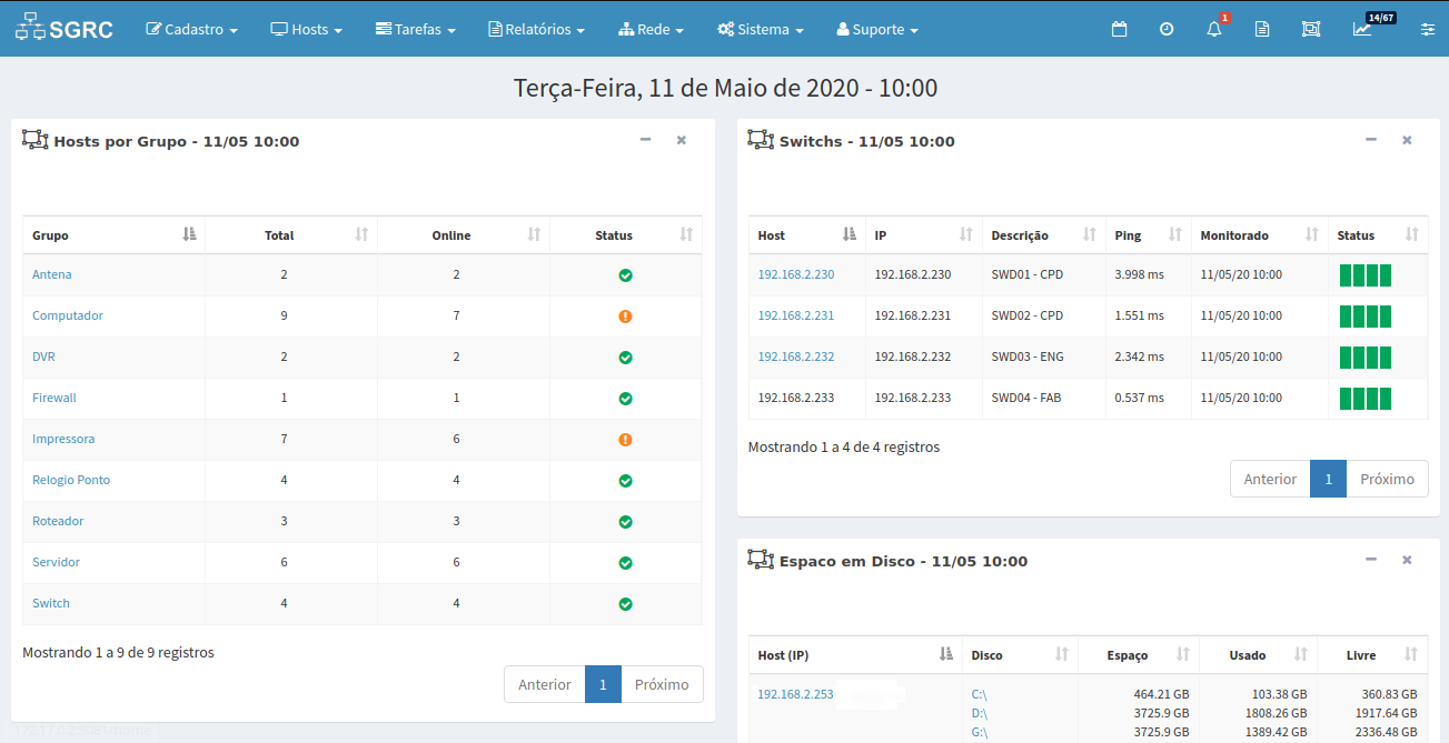 SGRC - Sistema de Gerenciamento de Rede de Computadores !